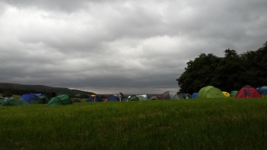 Overnight camp site... Please note everyone's tents!
